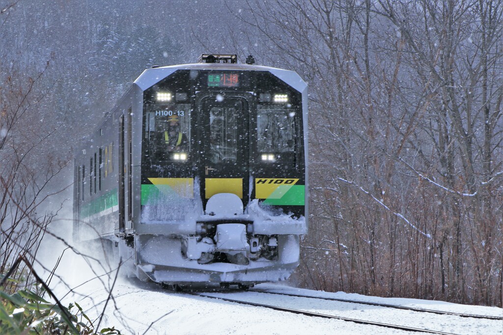函館本線冬景色