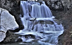 雪解けの平和の滝(札幌）