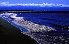 光る海