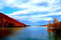 晩秋(朝里ダム）