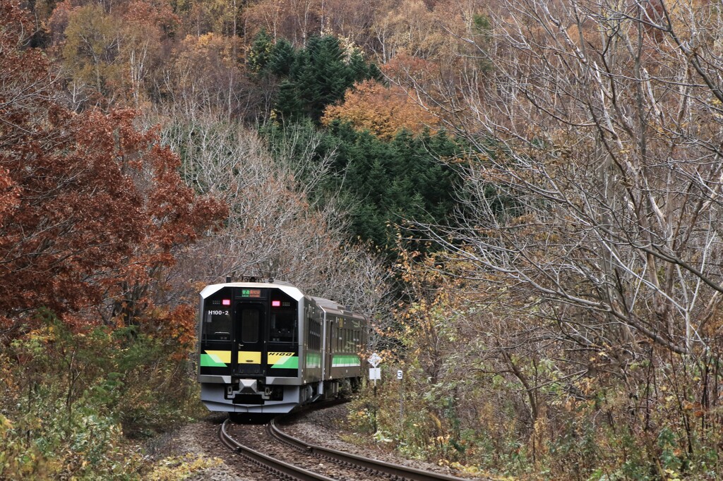 晩秋の函館本線