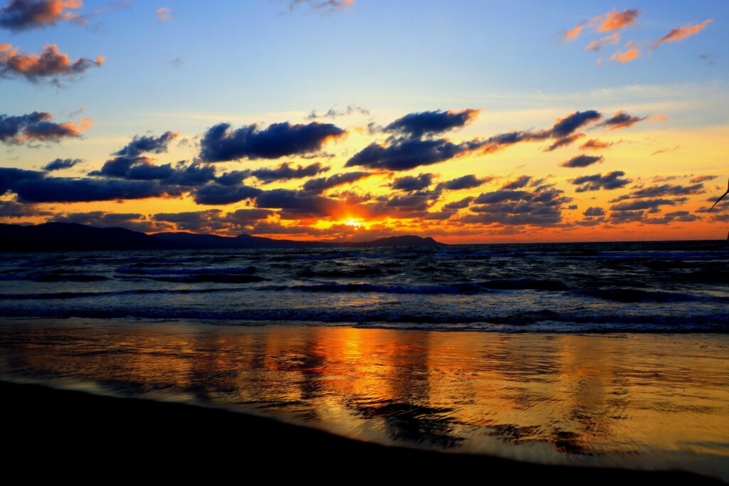 オタネ浜の夕日