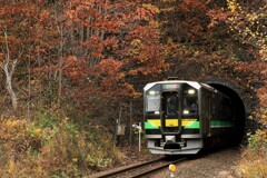 晩秋の小樽塩谷トンネル