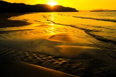 小樽銭函海岸の夕日