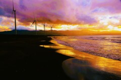 夕日風を読