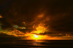 オタネ浜の夕日