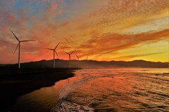 夕日が泣いている(風を読）