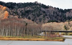晩秋の当別ダム湖