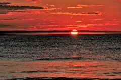 過ぎ去り日夏の夕陽