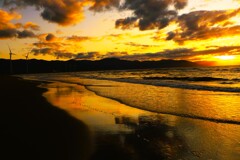 オタネ浜の夕日