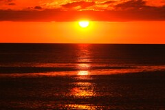 石狩川河口浜夕日Ⅱ