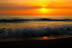 石狩浜の夕日Ⅱ
