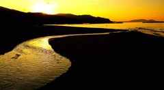 銭函海岸の夕日