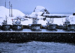 冬の漁港（蔵出）