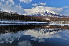 映り込(羊蹄山）