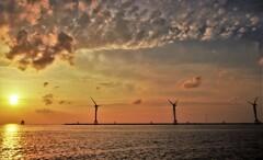 石狩湾風力発電機