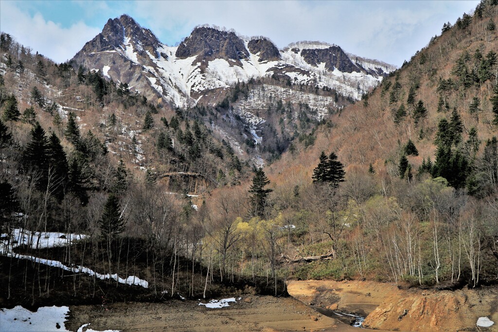 春の定山渓天狗岳