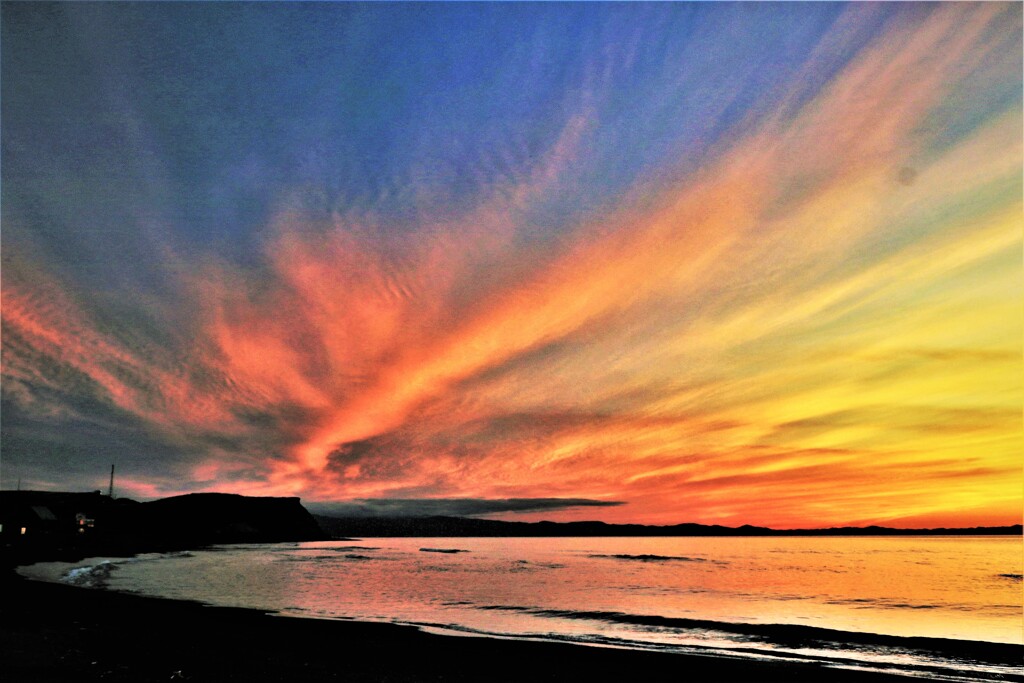 石狩望来海岸夕陽Ⅱ