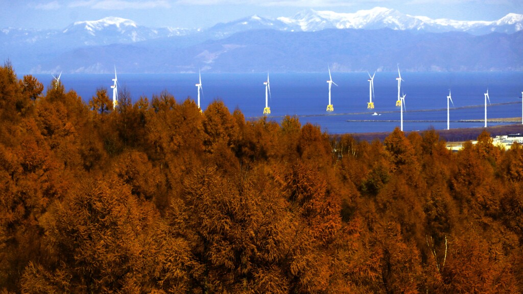 手稲山から石狩湾眺め　