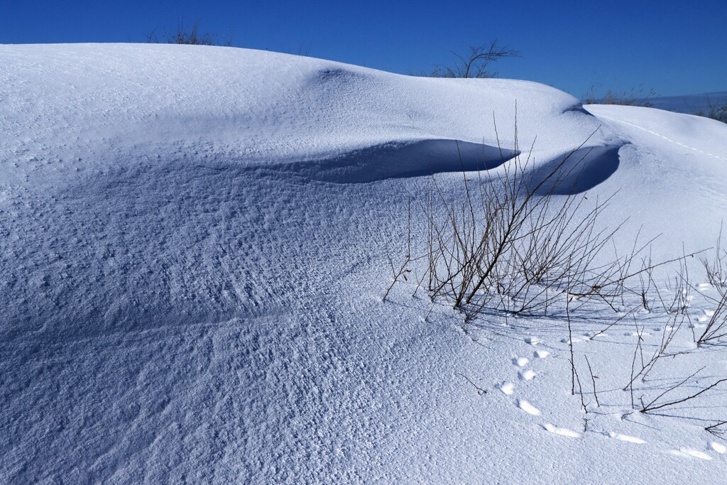 何も変哲のない雪山