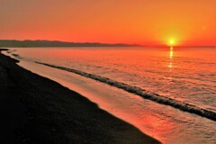 穏やかな夕陽