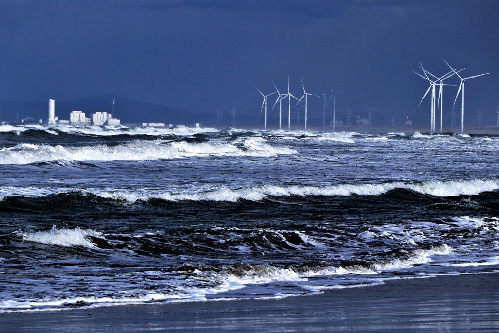 晩秋の銭函海岸