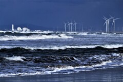 晩秋の銭函海岸