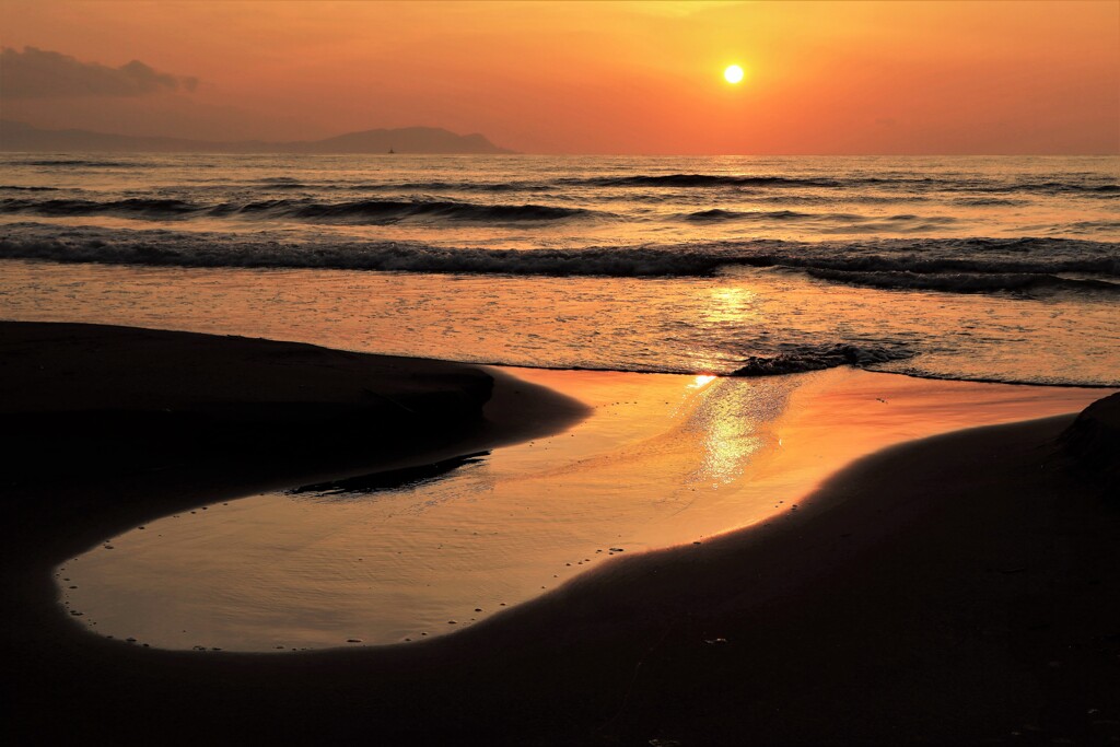 オタルナイ浜夕陽