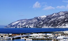 石狩市厚田漁港とオロロンライン 石狩市厚田漁港とオロロンライン