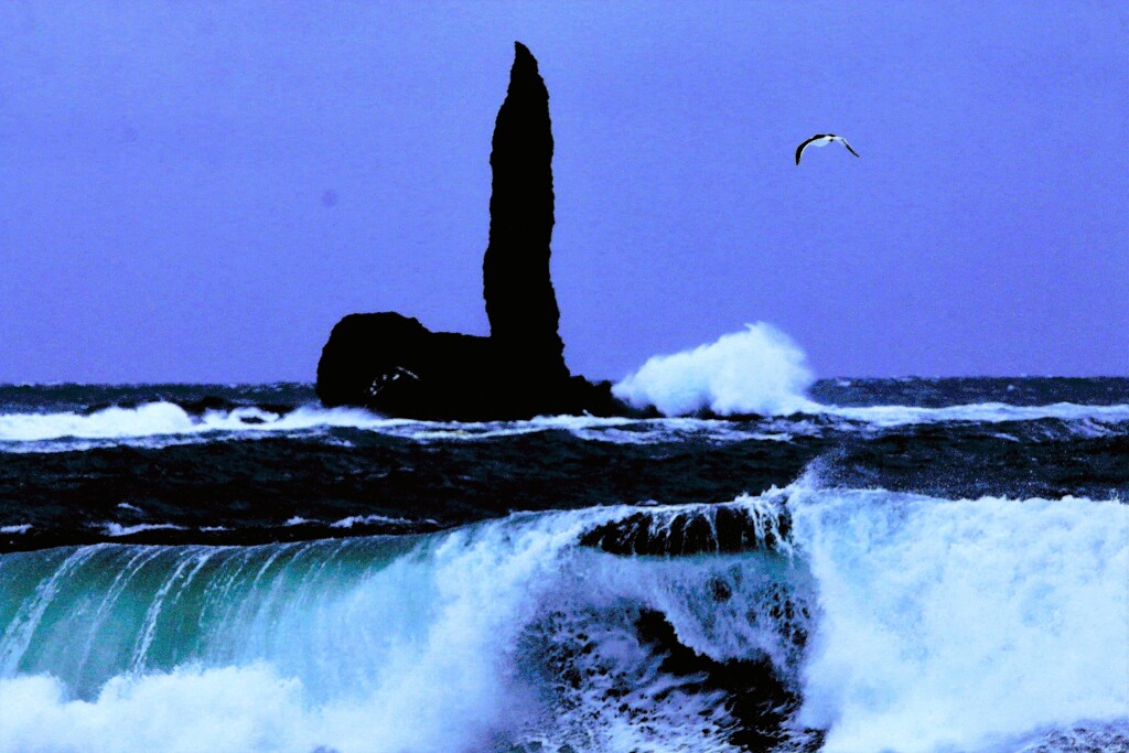 ロ－ソク岩と冬の海（蔵出再投稿）