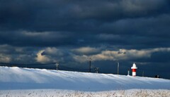 冬の石狩灯台