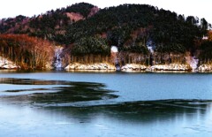 凍てつくふくろう湖(当別ダム湖）