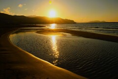 銭函海岸の夕日Ⅱ