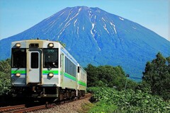 函館本線山線(再投稿）後方羊蹄山