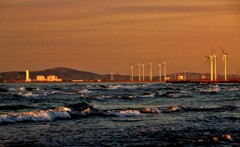 銭函海岸からの夕陽