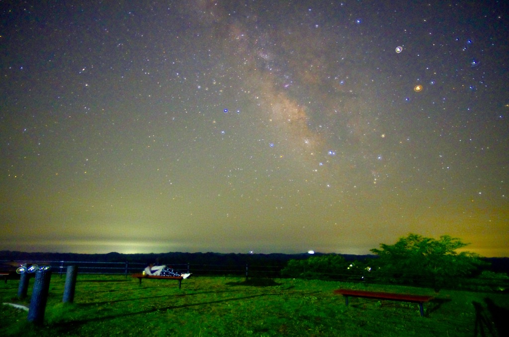 鹿野山来たら天の川