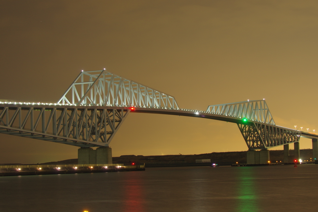 消灯した後のゲートブリッジ