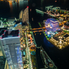横浜ランドマークタワー展望台から見るみなとみらい夜景