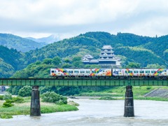大洲城とアンパンマン列車