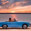 愛車と夕日
