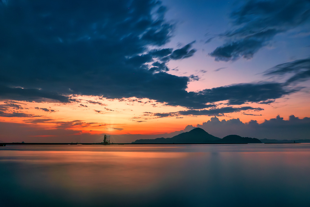 瀬戸内海の夕焼け