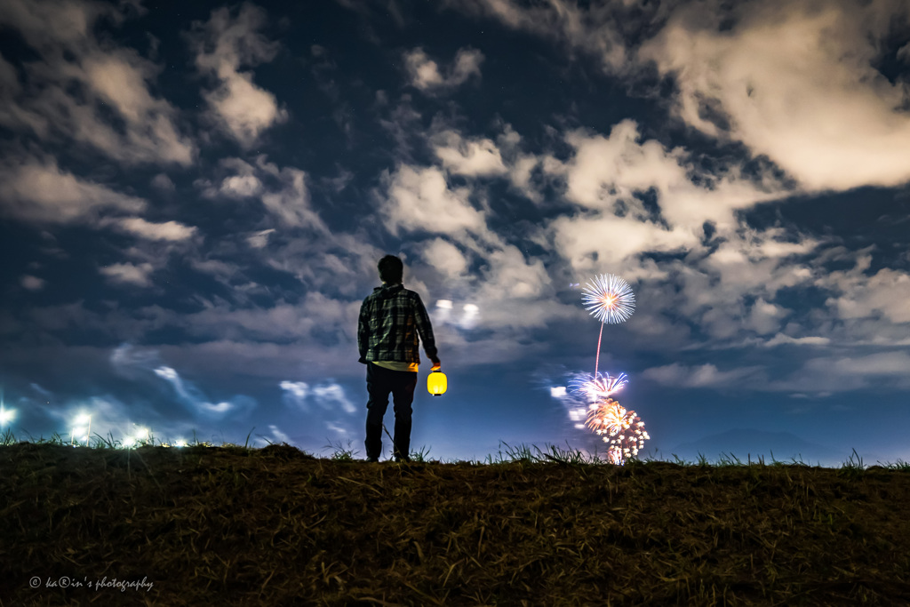 秋の夜空に咲く花火❁*.ﾟ