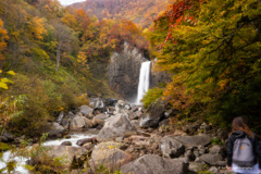 Waterfall in the autumn