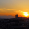 富士山と夕日　　聖蹟桜ヶ丘