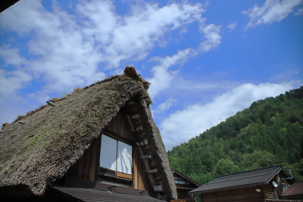 空～白川郷にて