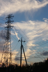 鉄塔と雲