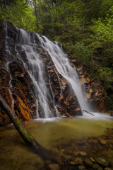 ４月滝巡り18　三方石観音の滝(雌滝)