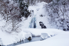 冬の法体の滝