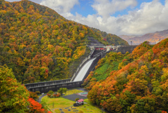 県内で紅葉狩り３　寒河江ダム