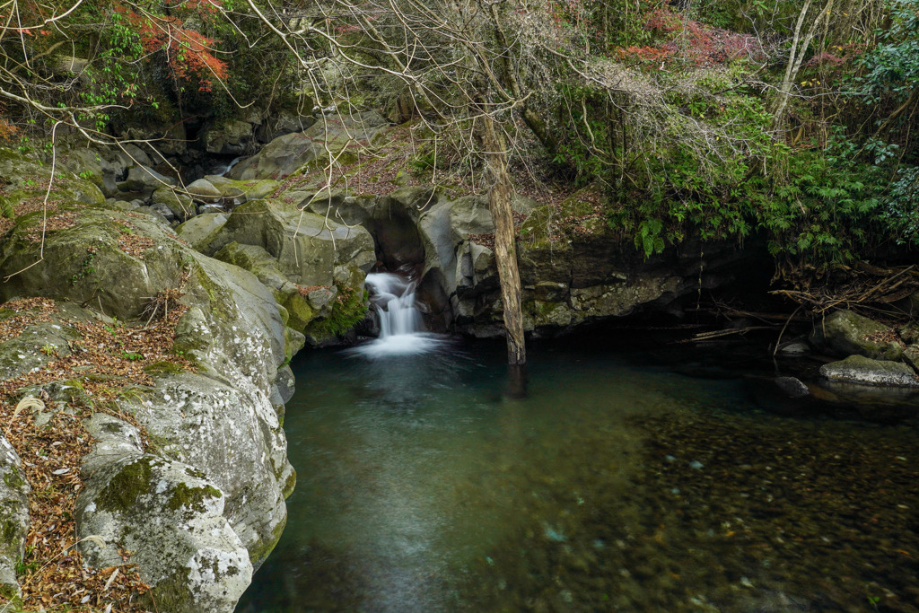 １２月滝巡り48　オサン淵の滝